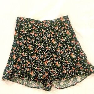 Sezane Floral High Waist Shorts